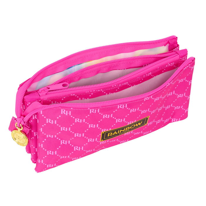 Safta Portatodo Triple Rainbow High Fucsia 22x12x3cm Safta Portatodo Triple Rainbow High Fucsia 22x12x3cm