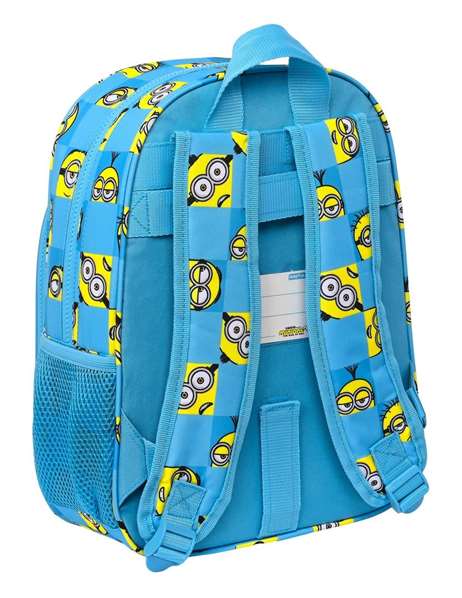 Mochila Escolar Minions Minionstatic Azul 26 x 34 x 11 cm