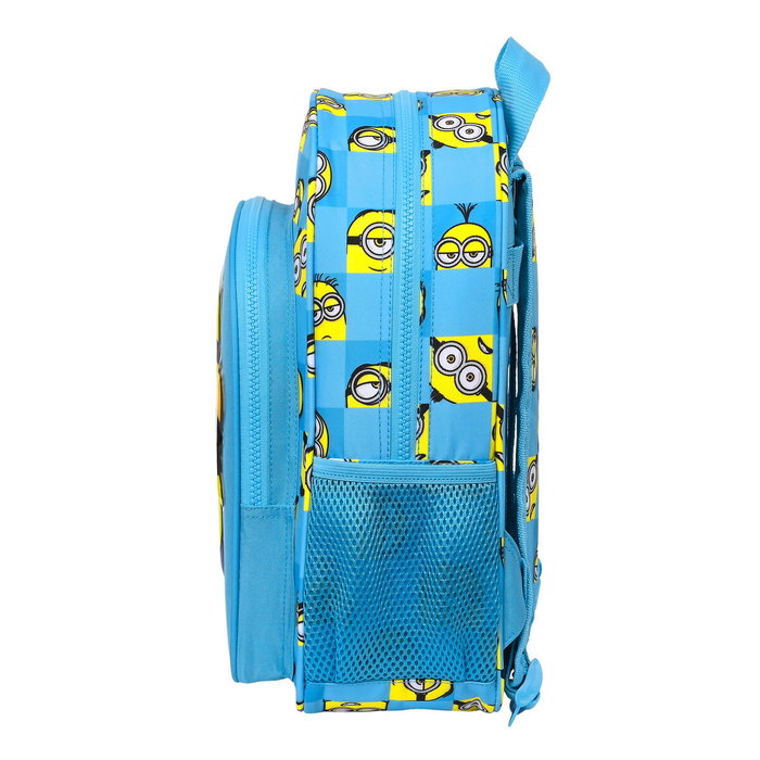 Mochila Escolar Minions Minionstatic Azul 26 x 34 x 11 cm