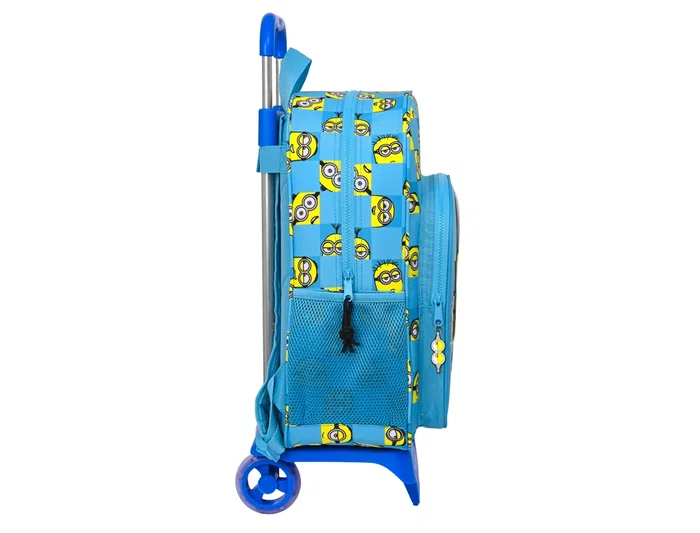 Safta Mochila Escolar con Carro Minions 420x330x140 mm, Cartera con Ruedas Minionstatic