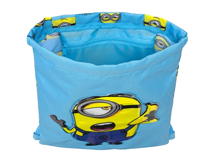 Safta Saco Plano Junior Minions Minionstatic Azul
