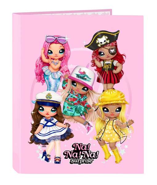 Safta Carpeta Folio 4 Ani.Mixtas Nanana "Sparkles" 26,5x33x4cm Poliéster 600D con Lentejuelas Rosa Claro Safta Carpeta Folio 4 Ani.Mixtas Nanana "Sparkles" 26,5x33x4cm Poliéster 600D con Lentejuelas Rosa Claro