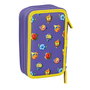 Safta Plumier Triple Superthings 412270857 Guardianes de Kazoom Morado Amarillo 36 Piezas