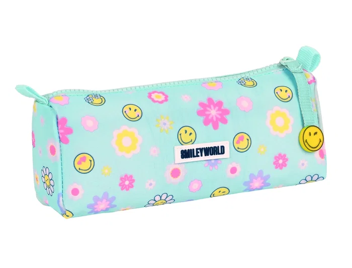 Estuche Escolar Smiley Summer fun Turquesa (21 x 8 x 7 cm)
