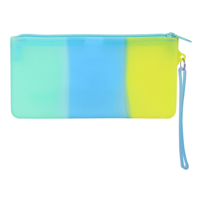 Safta Portatodo Plano Silicona Tricolor Amarillo Azul y Verde