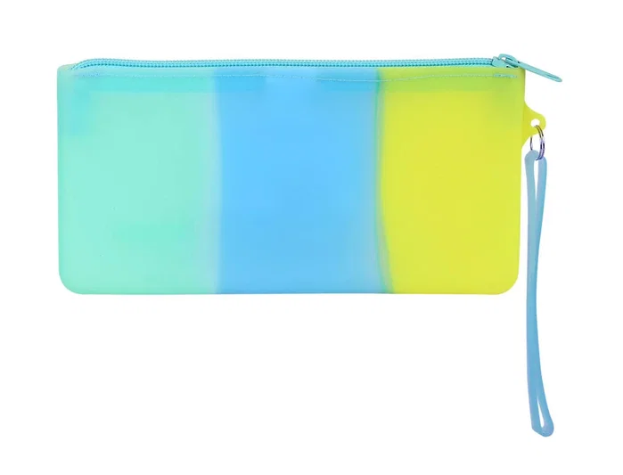 Safta Portatodo Plano Silicona Tricolor Amarillo Azul y Verde