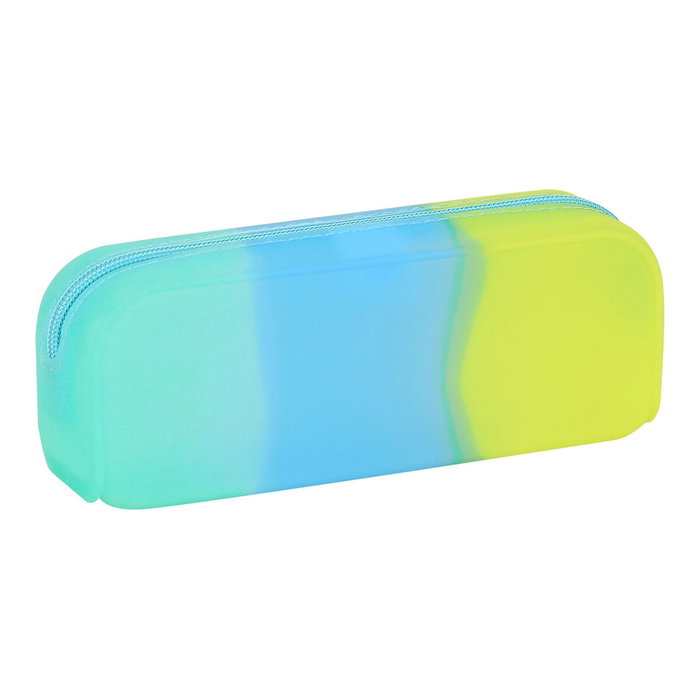 Safta Portatodo Cuadrado Silicona Tricolor Amarillo, Azul y Verde