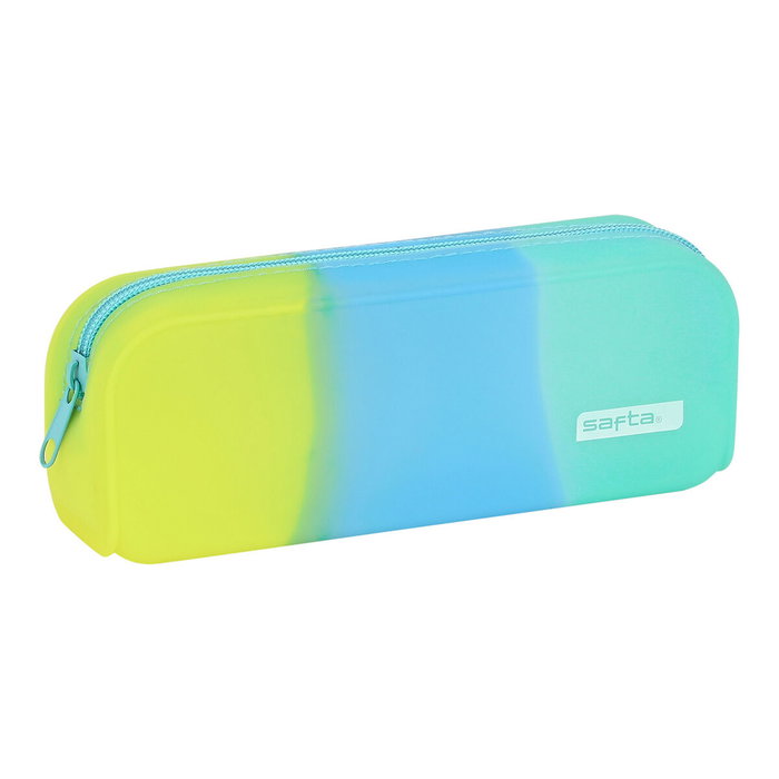 Safta Portatodo Cuadrado Silicona Tricolor Amarillo, Azul y Verde