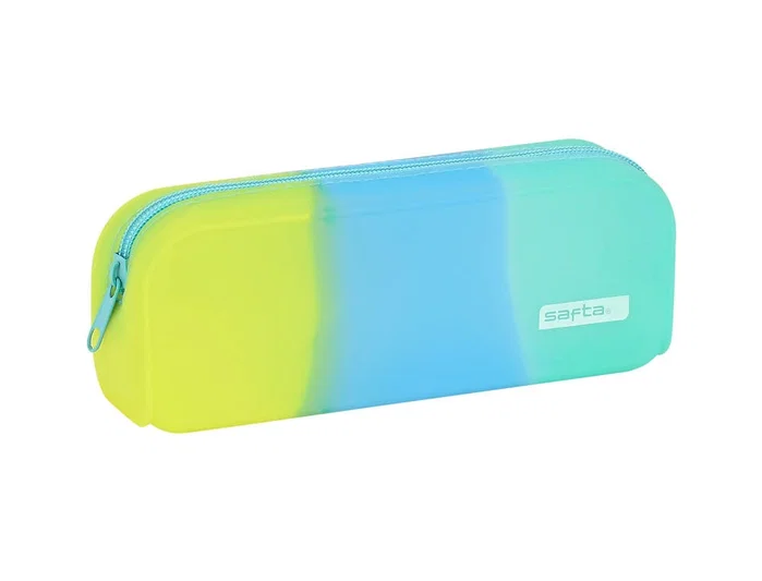 Safta Portatodo Cuadrado Silicona Tricolor Amarillo, Azul y Verde