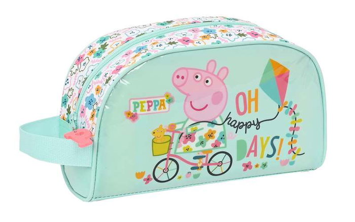 Neceser Escolar Peppa Pig Cosy corner Azul 26 x 16 x 9 cm