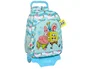 Safta Set Escolar con Mochila y Carro Bob Esponja Stay Positive Azul y Blanca