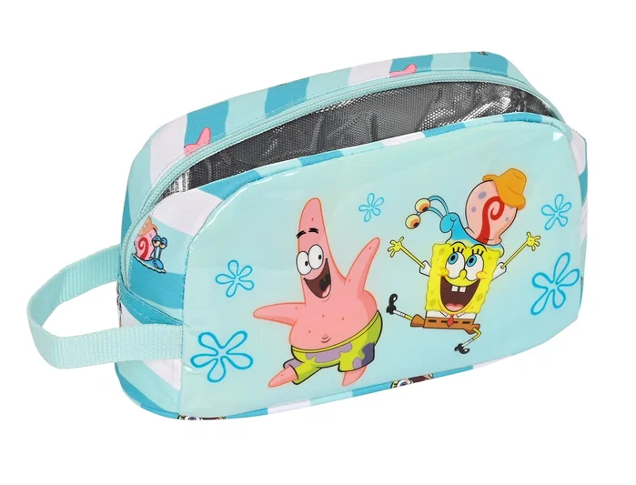 Safta Portadesayunos Bob Esponja Stay Positive Azul y Blanca