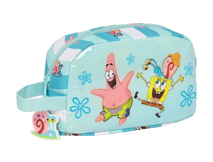 Safta Portadesayunos Bob Esponja Stay Positive Azul y Blanca