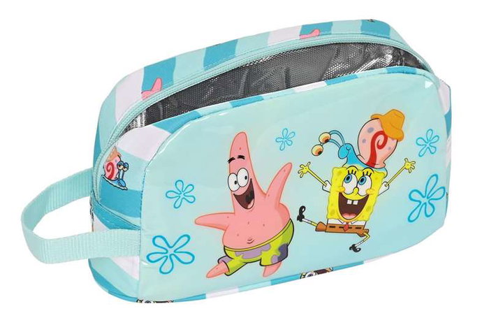 Portameriendas Térmico Spongebob Stay positive Azul Blanco (21.5 x 12 x 6.5 cm)