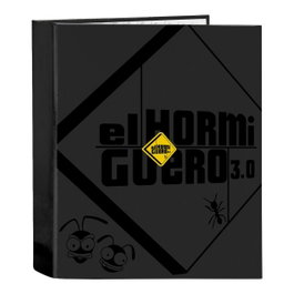 Safta Carpeta El Hormiguero Teen de 4 Anillas Lomo Ancho Negra