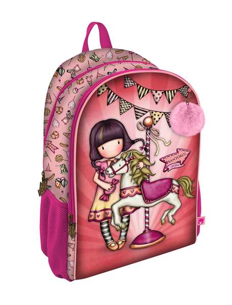 Mochila Escolar Gorjuss Carousel Salmón 31.5 x 44 x 22.5 cm