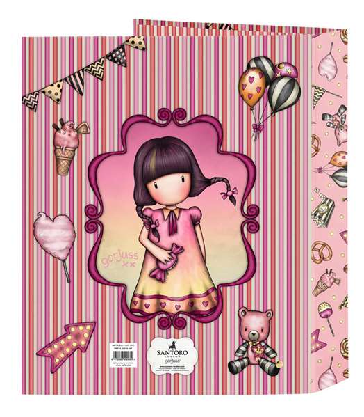 Carpeta de anillas Gorjuss Carousel Salmón A4 27 x 33 x 6 cm
