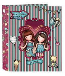 Carpeta de anillas Gorjuss Fireworks Granate A4 27 x 33 x 6 cm