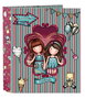 Carpeta de anillas Gorjuss Fireworks Granate A4 27 x 33 x 6 cm