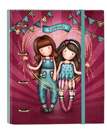 Carpeta de anillas Gorjuss Fireworks Granate (27 x 32 x 3.5 cm)