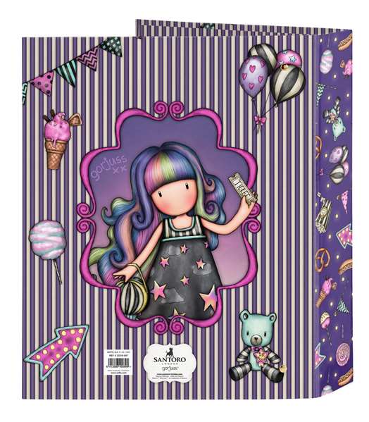 Carpeta de anillas Gorjuss Up and away Morado A4 27 x 33 x 6 cm Carpeta de anillas Gorjuss Up and away Morado A4 27 x 33 x 6 cm