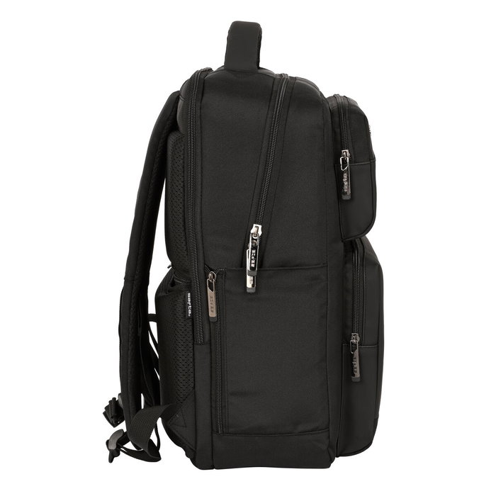 Safta Mochila Business con 2 bolsillos, para portátil de 15,6'' y USB - Negra