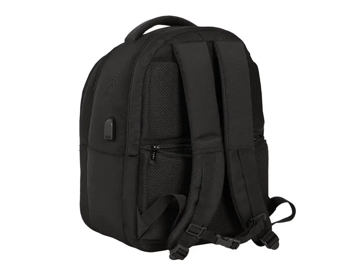 Safta Business Mochila para Portátil 15,6'' y 14,1'', Tablet 9,7'' con USB, Negra