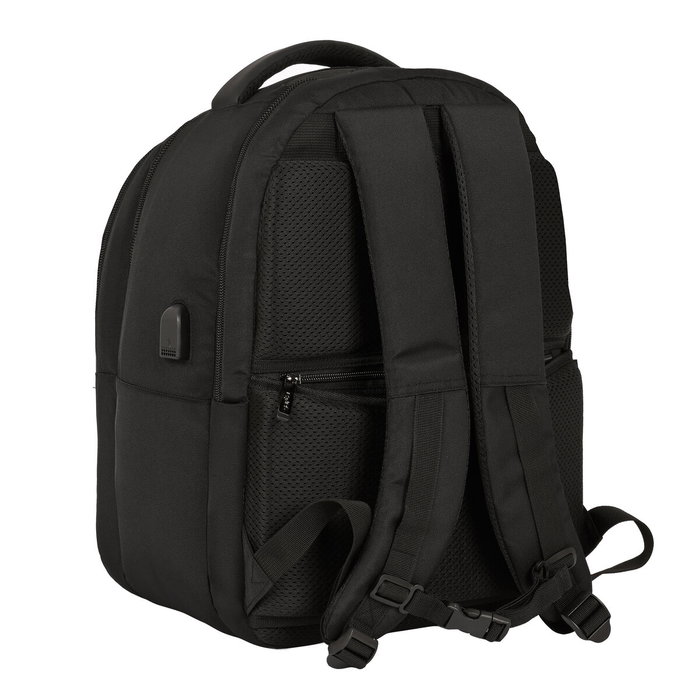 Safta Business Mochila para Portátil 15,6'' y 14,1'', Tablet 9,7'' con USB, Negra