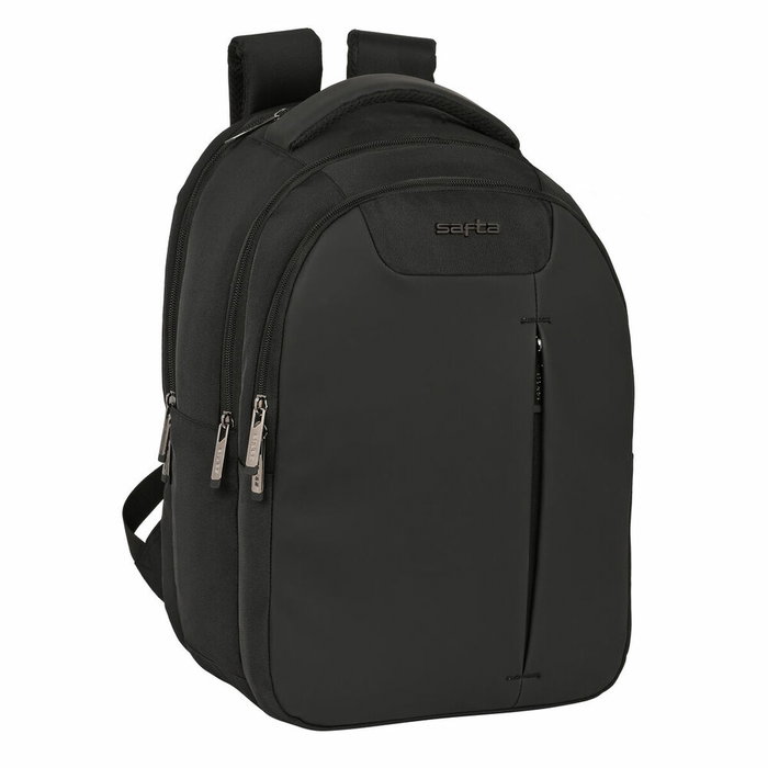 Safta Business Mochila para Portátil 15,6'' y 14,1'', Tablet 9,7'' con USB, Negra