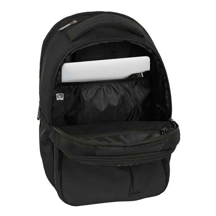 Safta Business Mochila para Portátil 15,6'' y 14,1'', Tablet 9,7'' con USB, Negra
