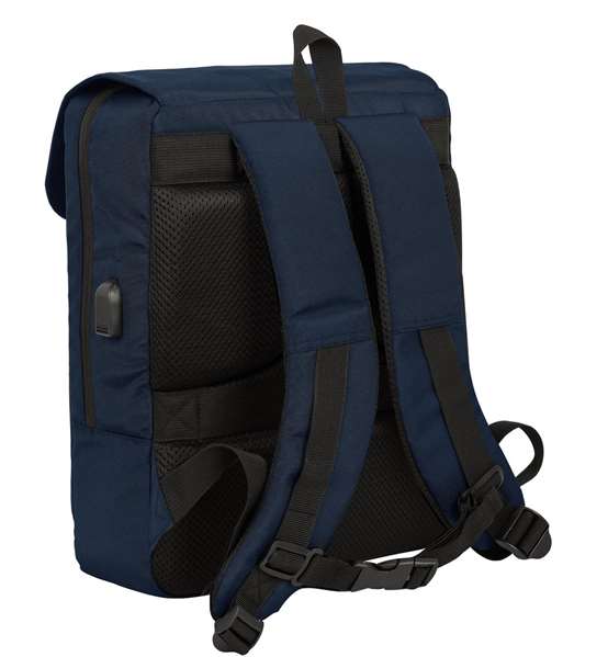 Safta Mochila Business Portátil 13,3'' con USB Dark Blue 29x39x12cm