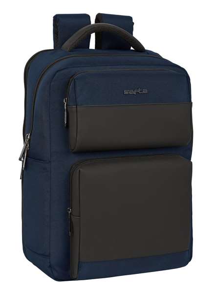 Safta Mochila Business portatil 15,6'' con USB, Azul Oscuro, 31x44x13cm