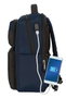 Safta Mochila Business portatil 15,6'' con USB, Azul Oscuro, 31x44x13cm