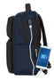 Safta Mochila Business portatil 15,6'' con USB, Azul Oscuro, 31x44x13cm