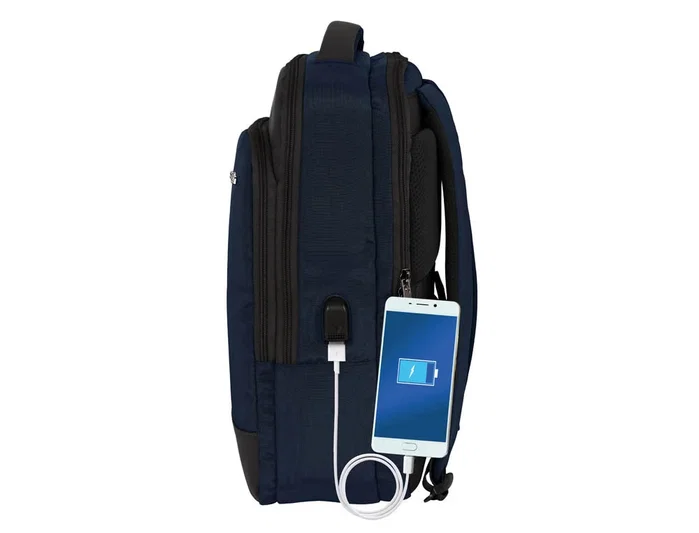 Safta Mochila Business para Portátil 15,6 Pulgadas con USB y Tablet - Azul Oscuro