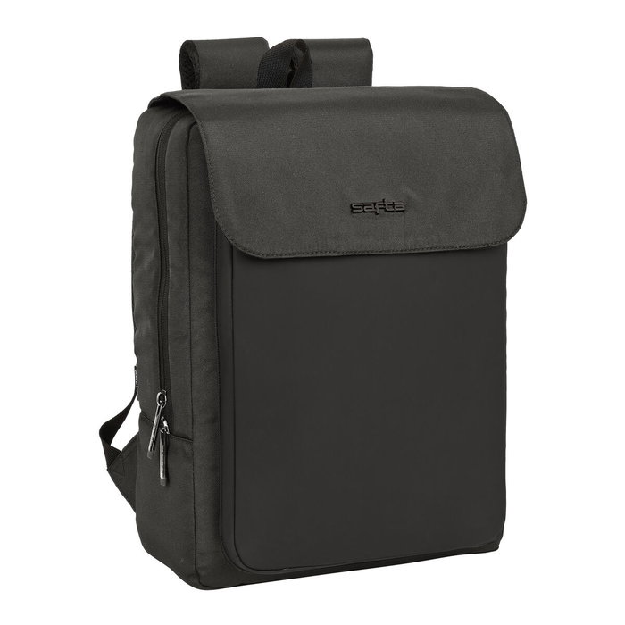 Safta Mochila Business Gris con Solapa para Portátil 13,3'' y USB