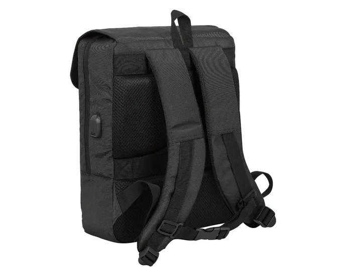 Safta Mochila Business Gris con Solapa para Portátil 13,3'' y USB