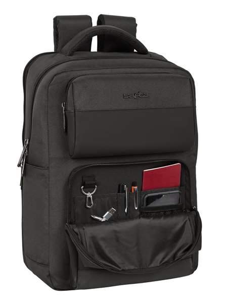 Safta Mochila Business Grey para Portátil de 15,6'' con USB, 31x44x13cm