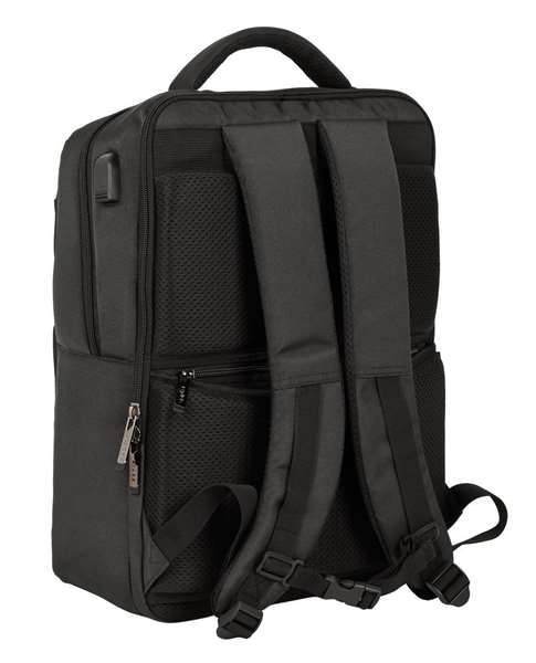 Safta Mochila Business Grey para Portátil de 15,6'' con USB, 31x44x13cm