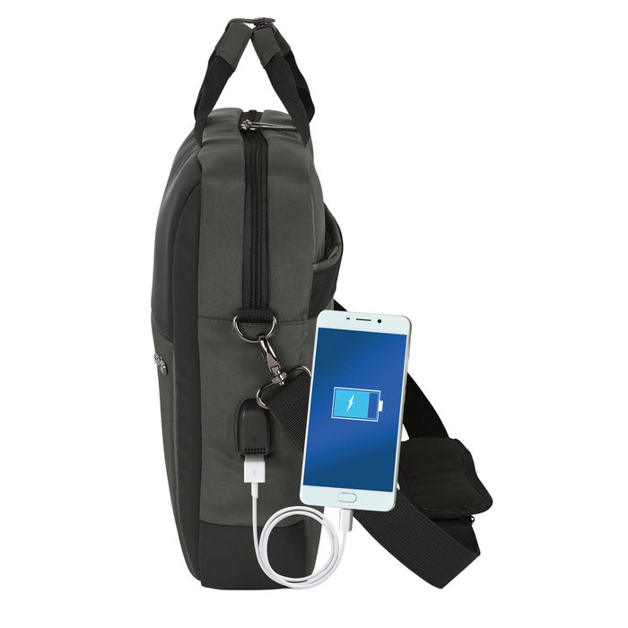 Safta Maletín Portatil 15,6+Tablet+Usb Safta Business Gris