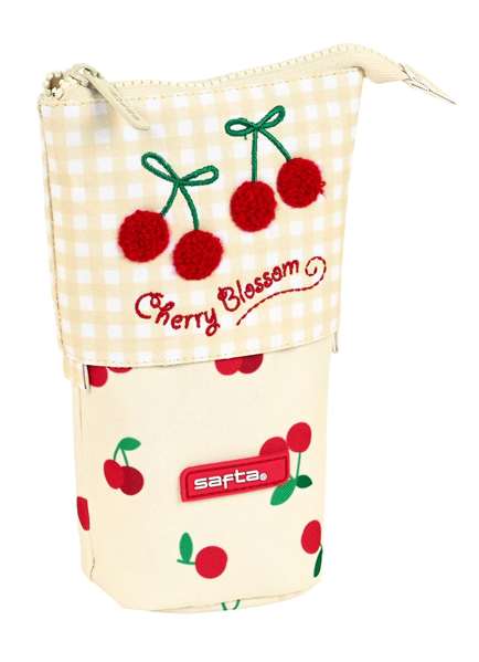 Estuche Cubilete Safta Cherry Beige (8 x 19 x 6 cm)