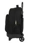 Safta Mochila Surf Grande con Ruedas Compacta Extensible Simple Negra 33x45x22cm Poliéster 600D