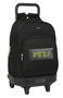 Safta Mochila Surf Grande con Ruedas Compacta Extensible Simple Negra 33x45x22cm Poliéster 600D