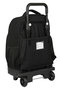 Safta Mochila Surf Grande con Ruedas Compacta Extensible Simple Negra 33x45x22cm Poliéster 600D
