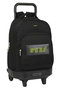 Safta Mochila Surf Grande con Ruedas Compacta Extensible Simple Negra 33x45x22cm Poliéster 600D