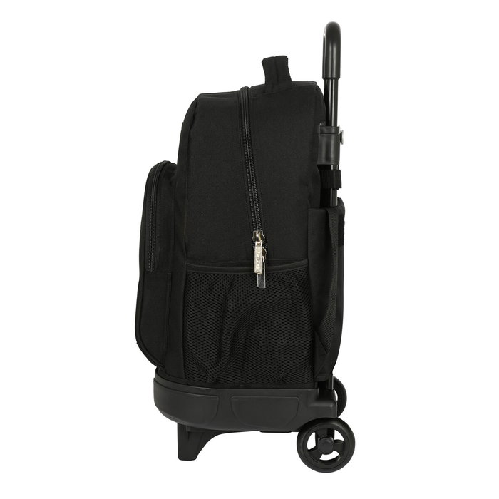 Safta Cartera Escolar Surf con Carro Compact Extraíble Negra
