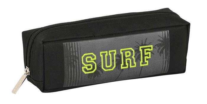 Estuche Escolar Safta Surf Negro (21 x 8 x 8 cm)