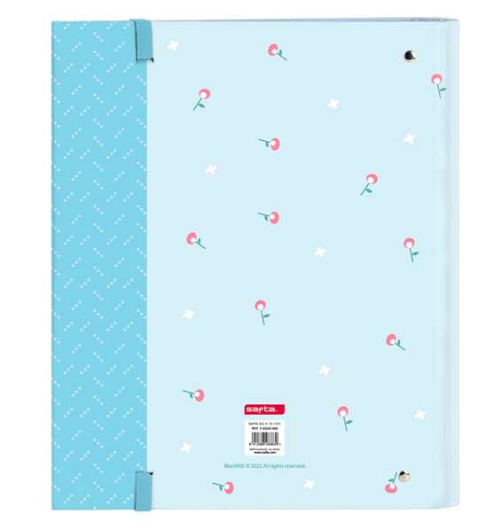 Carpeta de anillas BlackFit8 Mariposa A4 Azul claro (27 x 32 x 3.5 cm)
