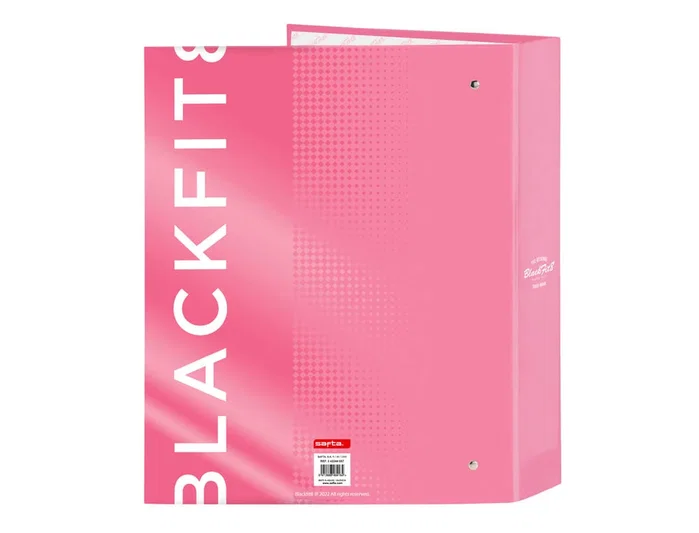 Safta Carpeta 4 Anillas Blackfit8 Glow Up Lomo Ancho Rosa
