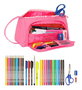 Estuche Escolar con Accesorios BlackFit8 Glow up Rosa (32 Piezas)